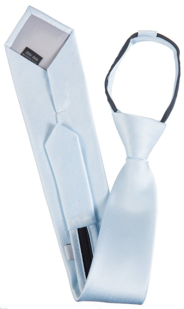 Corbata con cremallera preatada para hombres y niños - 100% poliéster de microfibra de lujo
