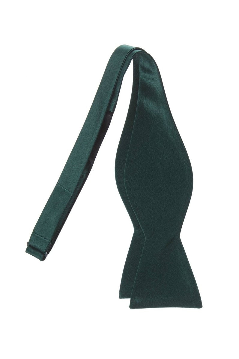 Satin Self Tie Bow Tie with Adjustable Neck Strap for Wedding Prom - Tuxgear