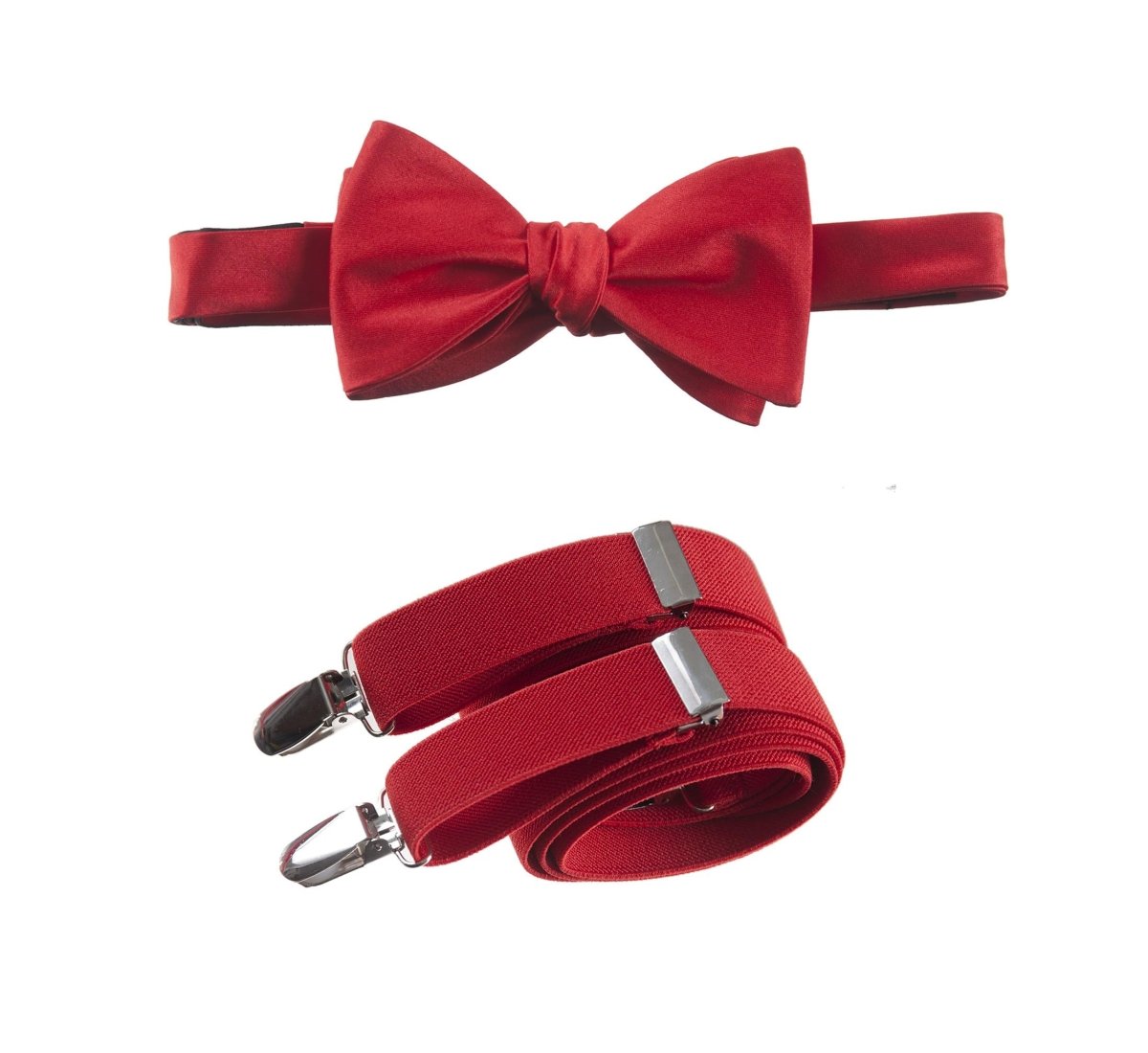 Self - Tie Bow Tie and Suspender Set for Adults - Tuxgear