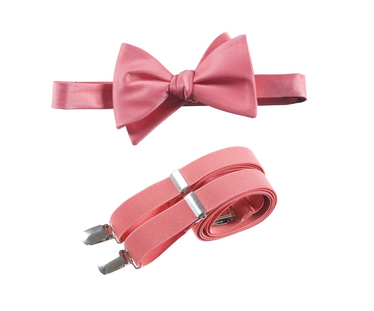 Self - Tie Bow Tie and Suspender Set for Adults - Tuxgear