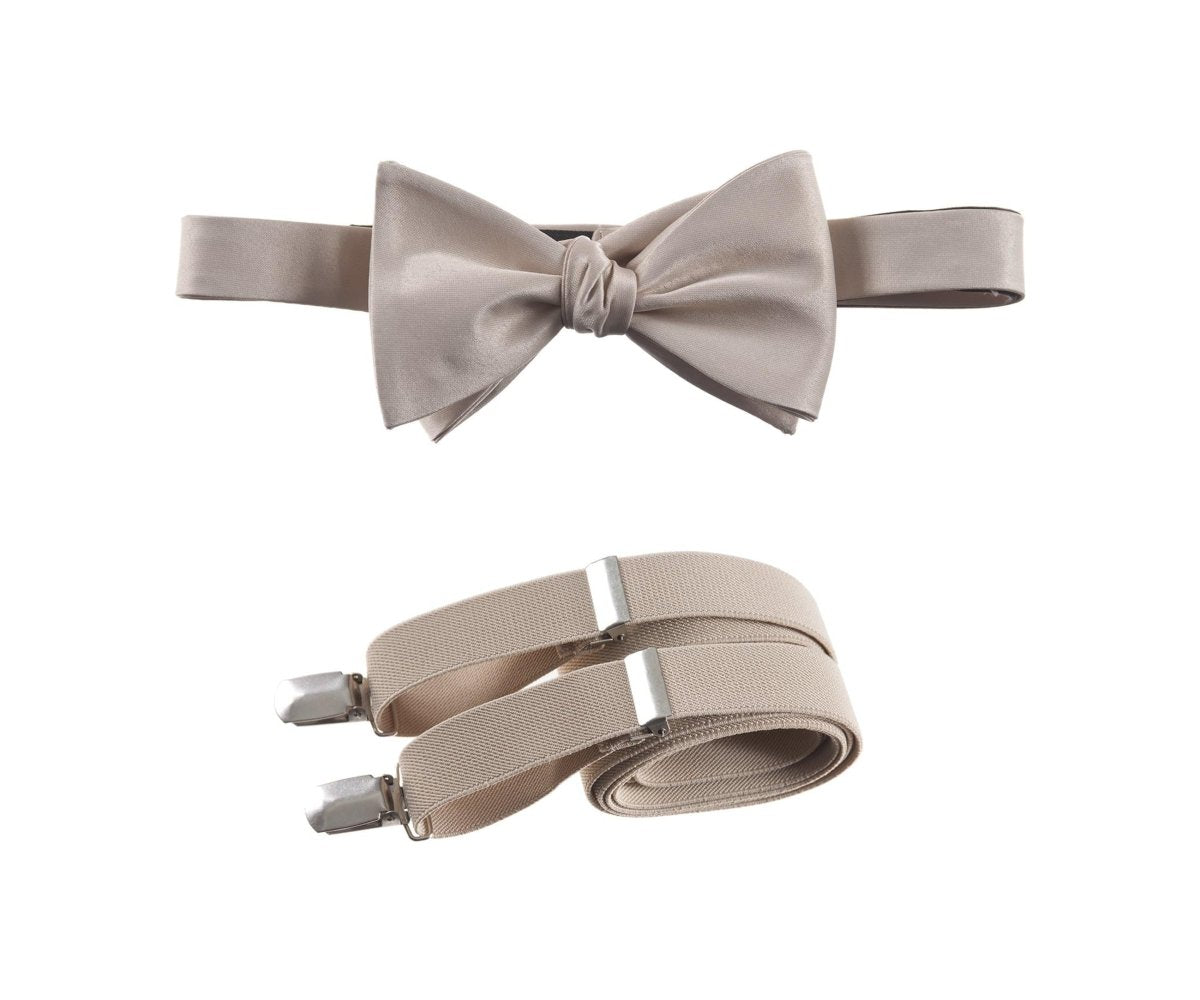 Self - Tie Bow Tie and Suspender Set for Adults - Tuxgear