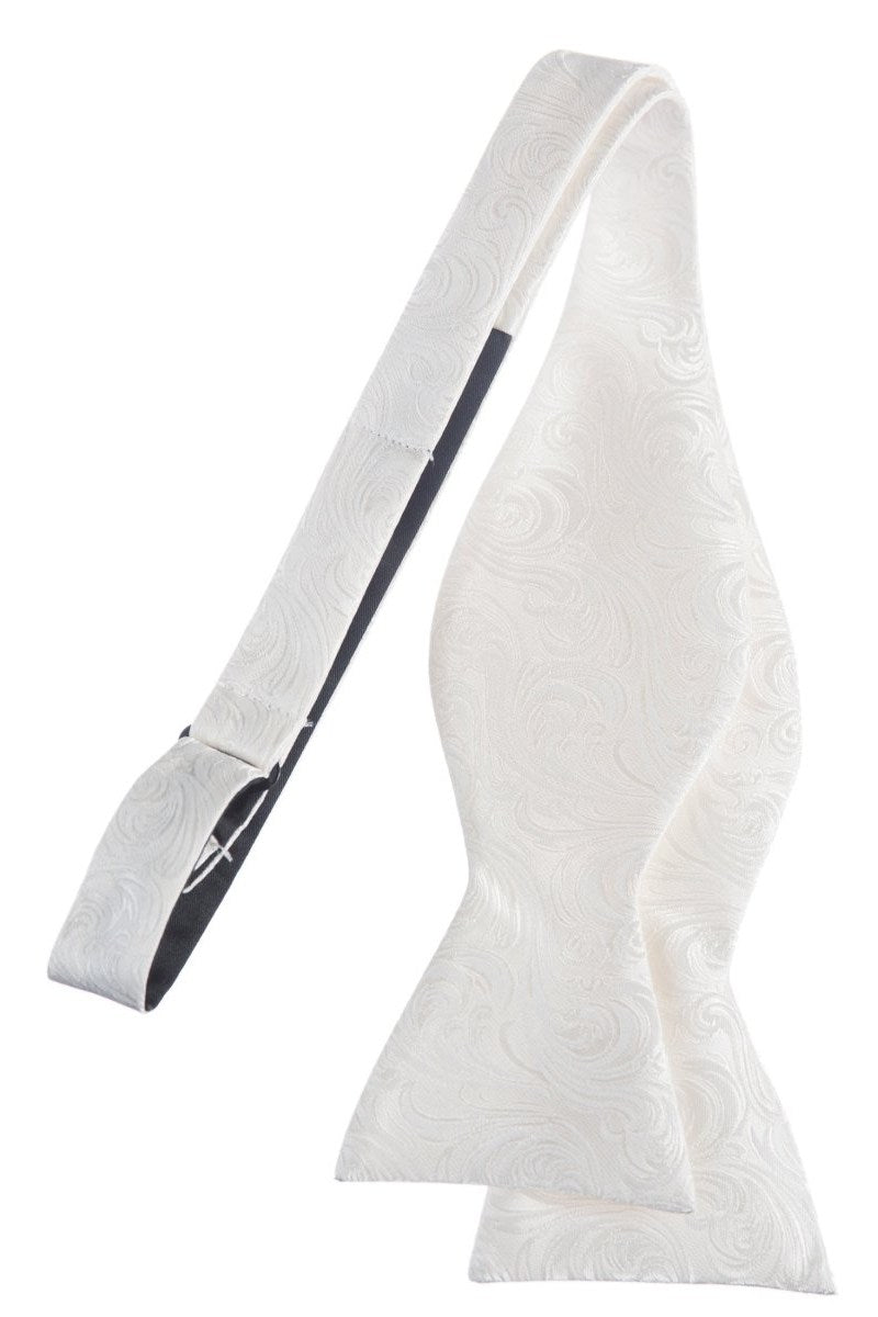 Self Tie Bow Tie with Adjustable Neck Strap of Paisley Jacquard - Tuxgear