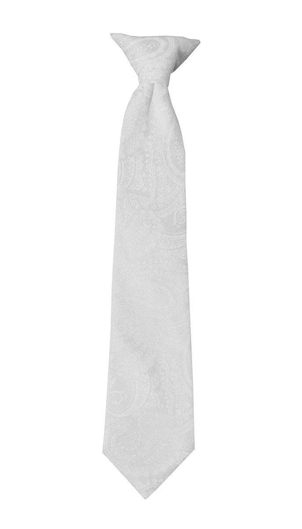 Corbata de cachemira blanca para niños pequeños, niños y jóvenes